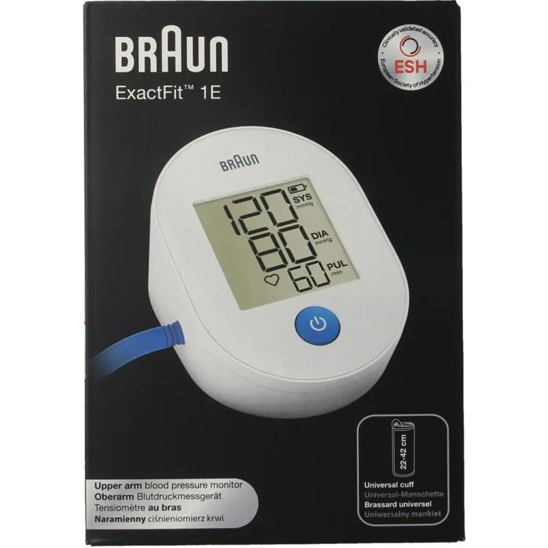 Braun Exactfit 1E Bovenarm Bloeddrukmeter (1 stuk)