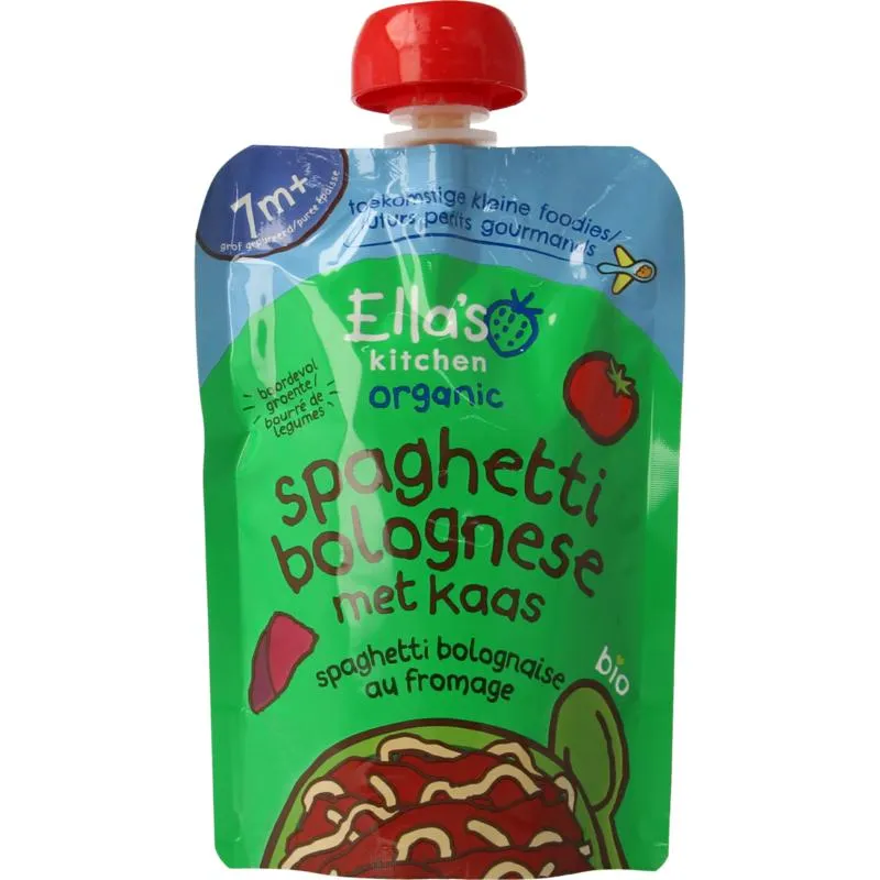 Ella's Kitchen Spaghetti Bolognese Met Kaas 7+ Maanden Bio (130 gr)