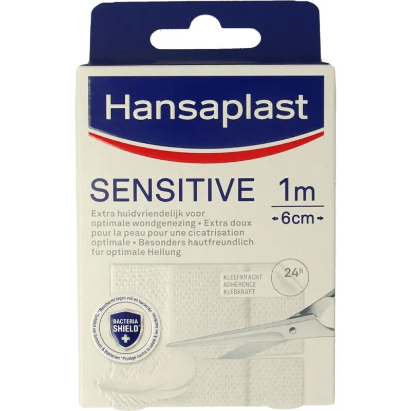 Hansaplast Sensitive 1m x 6cm (1 stuk)