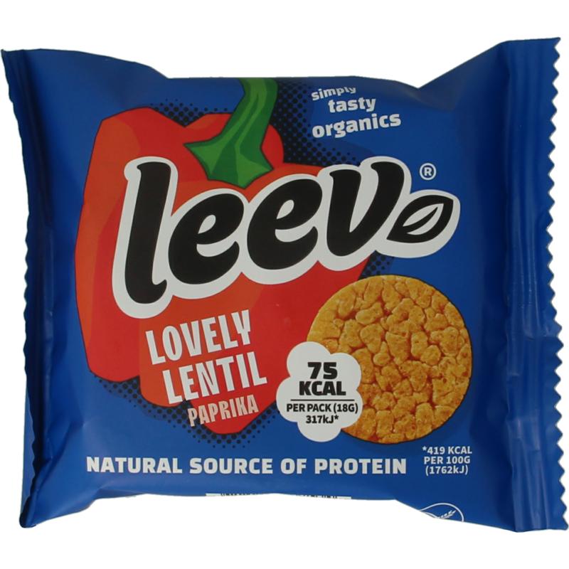 Leev Lovely Lentil Cakes Paprika Bio (18 gr)