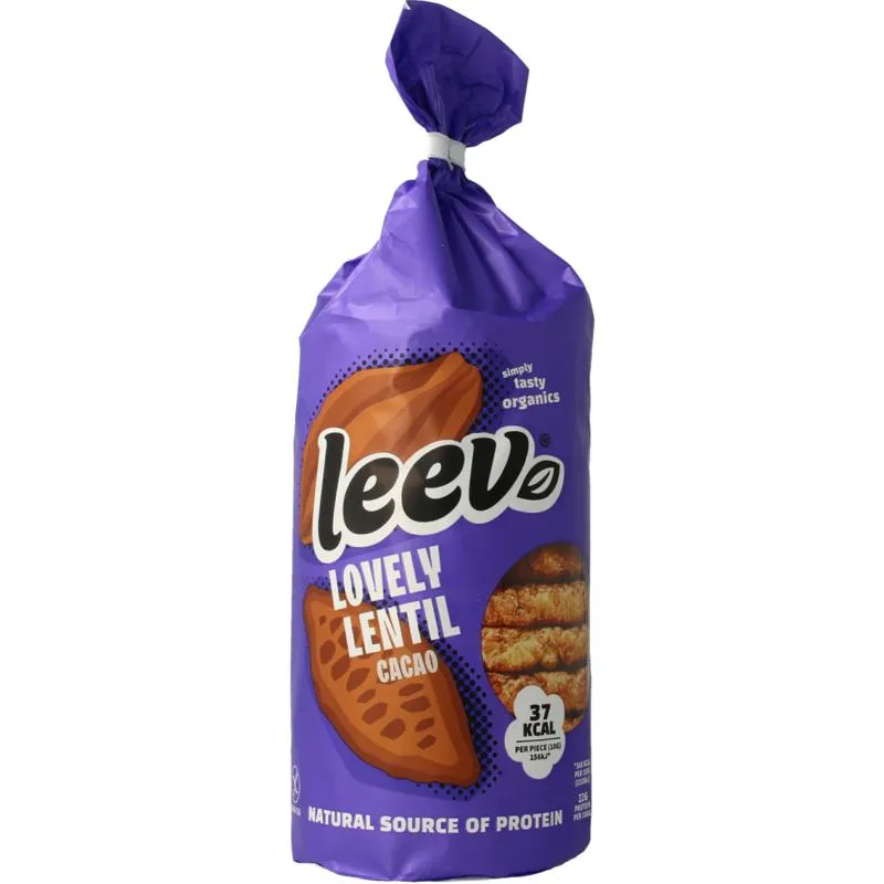 Leev Lovely Lentil Cakes Cacao Bio (130 gr)