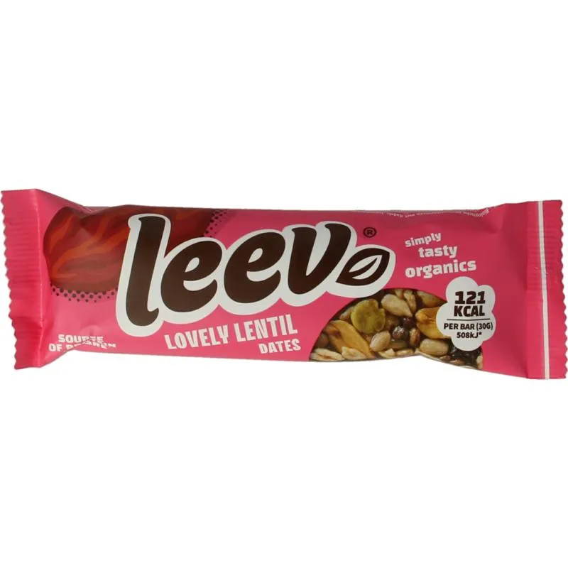 Leev Lovely Lentil Bar Dates Bio (30 gr)