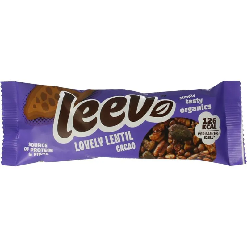Leev Lovely Lentil Bar Cacao Bio (30 gr)