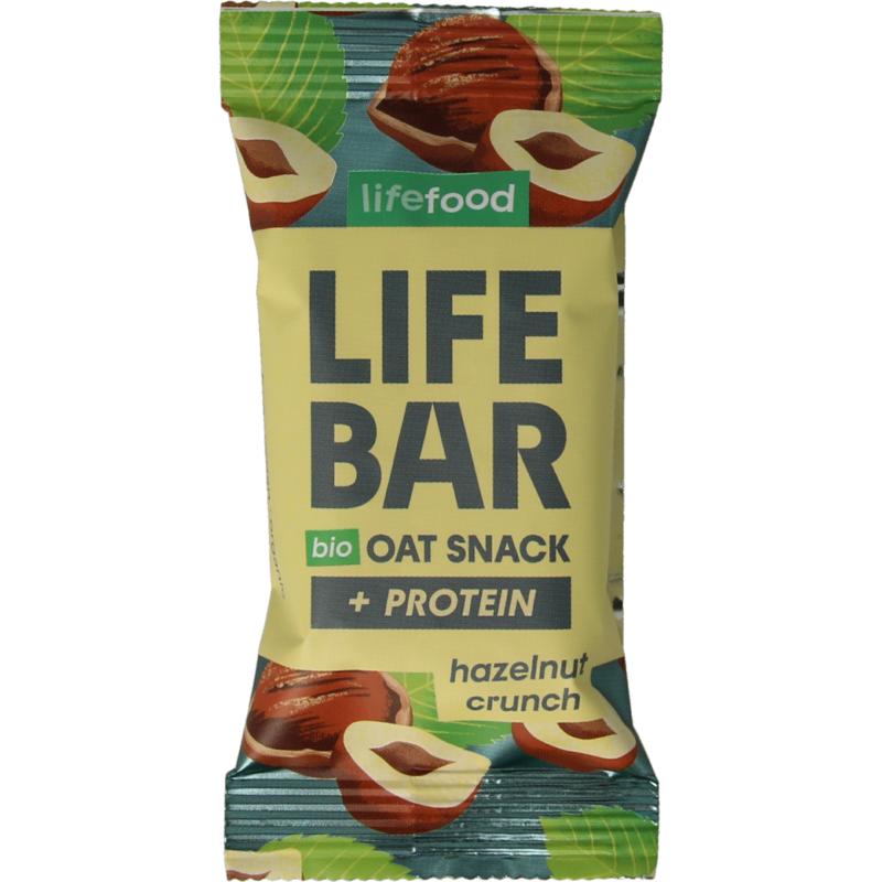 Lifefood Lifebar Oatsnack Proteine Hazelnoot Crunch Bio (40 gr)