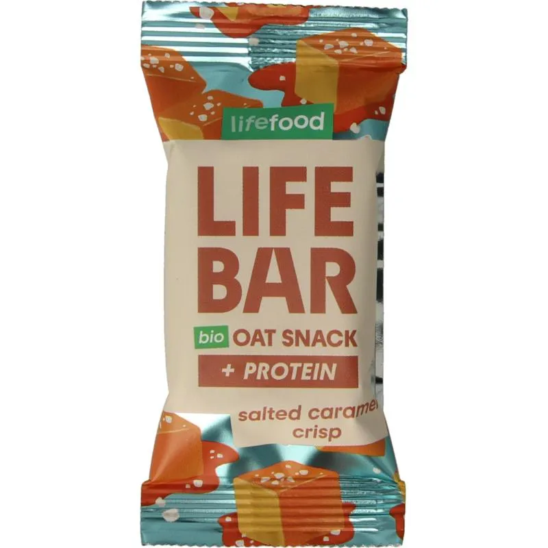 Lifefood Lifebar Oatsnack Proteine Salted Caramel Crisp Bio (40 gr)