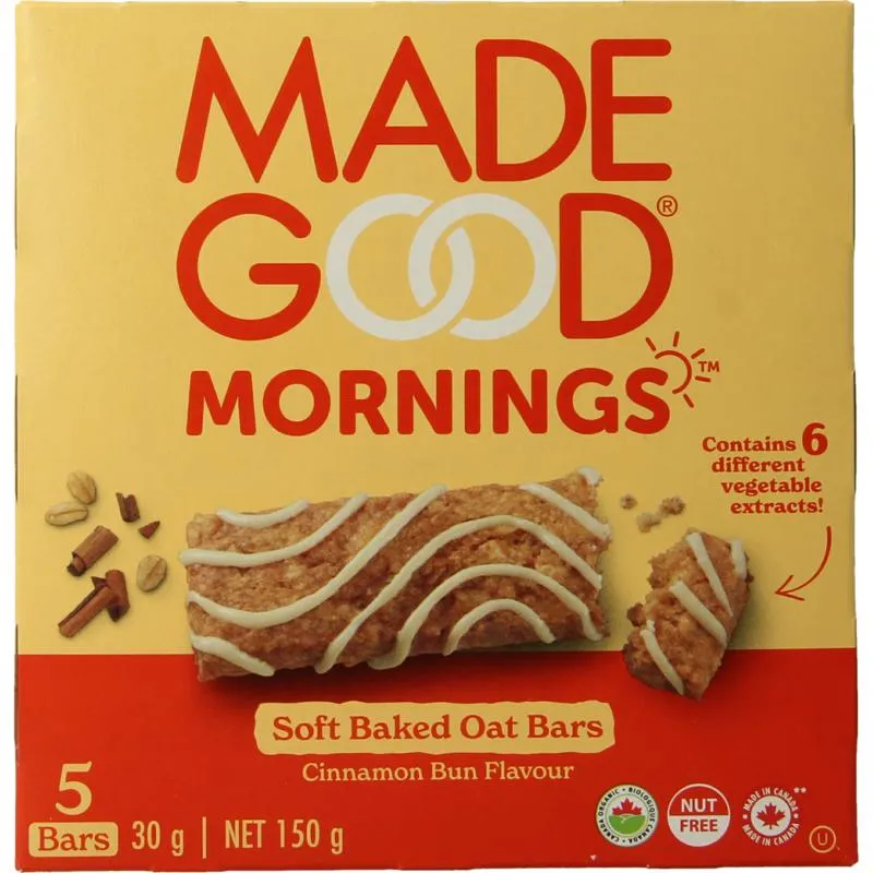 Madegood Morning Bar Cinnamon Bun Bio (5 stuks)