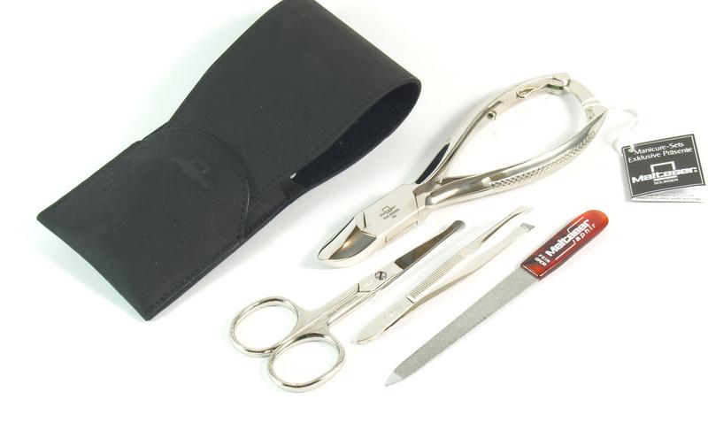 Malteser Manicure Etui 4-Delig Leer Zwart (1 stuk)