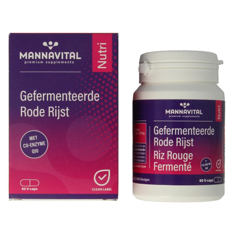 Mannavital Gefermenteerde Rode Rijst (60 vega capsules)