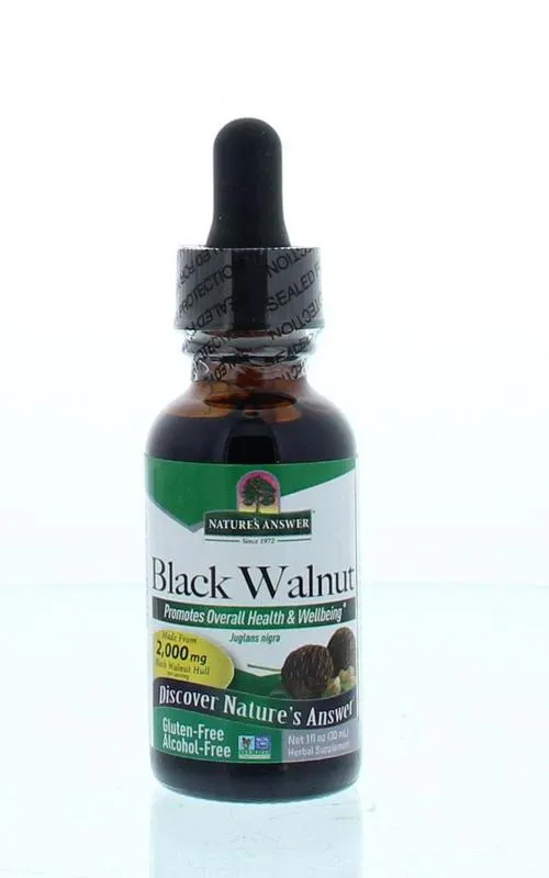 Natures Answer Zwarte Walnoot Extract Alcoholvrij (30 ml)