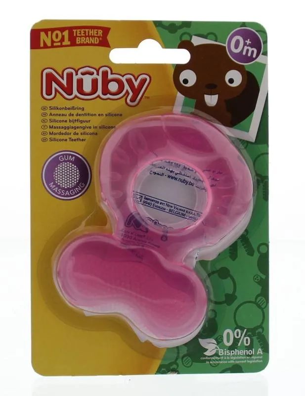 Nuby Siliconen Bijtring Vis 0 Maanden (1 stuk)