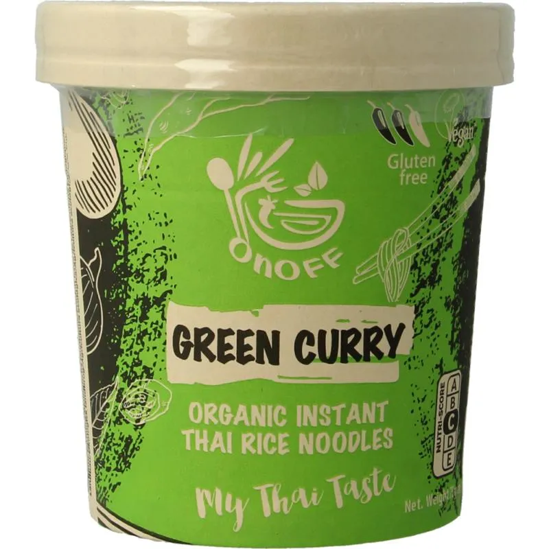 Onoff Instant Noodlesoup Green Curry Bio (75 gr)