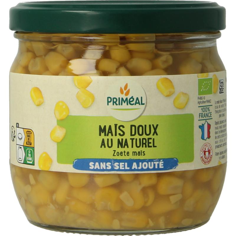 Priméal Zoete Mais Zonder Toegevoegd Zout Bio (330 gr)