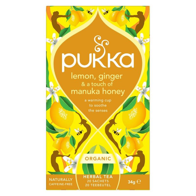 Pukka Lemon Ginger & A Touch Of Manuka Honey Bio (20 zakjes)