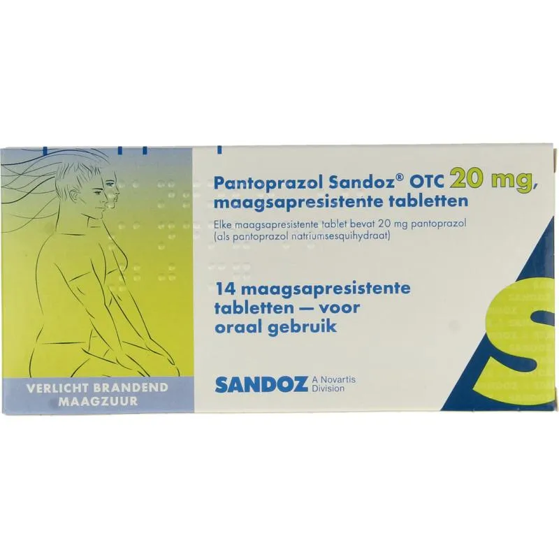 Sandoz Pantoprazol 20mg (14 stuks)