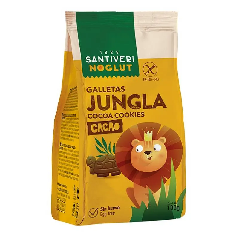 Santiveri Jungle Koekjes Cacao Glutenvrij (100 gr)