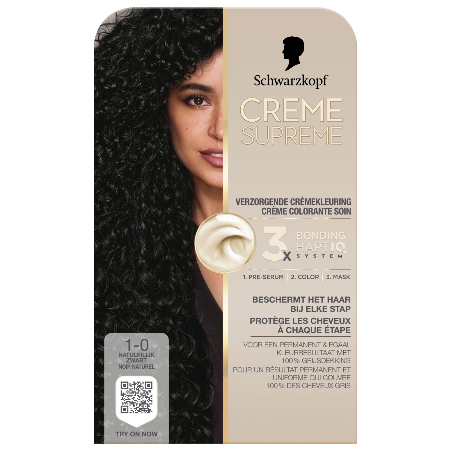 Schwarzkopf Creme Supreme 1-0 Black (1 stuk)