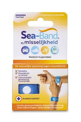 Sea Band Polsband Kinderen Blauw (1 paar)