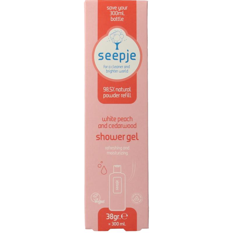 Seepje Showergel White Peach and Cedarwood Navulling (38 gr)