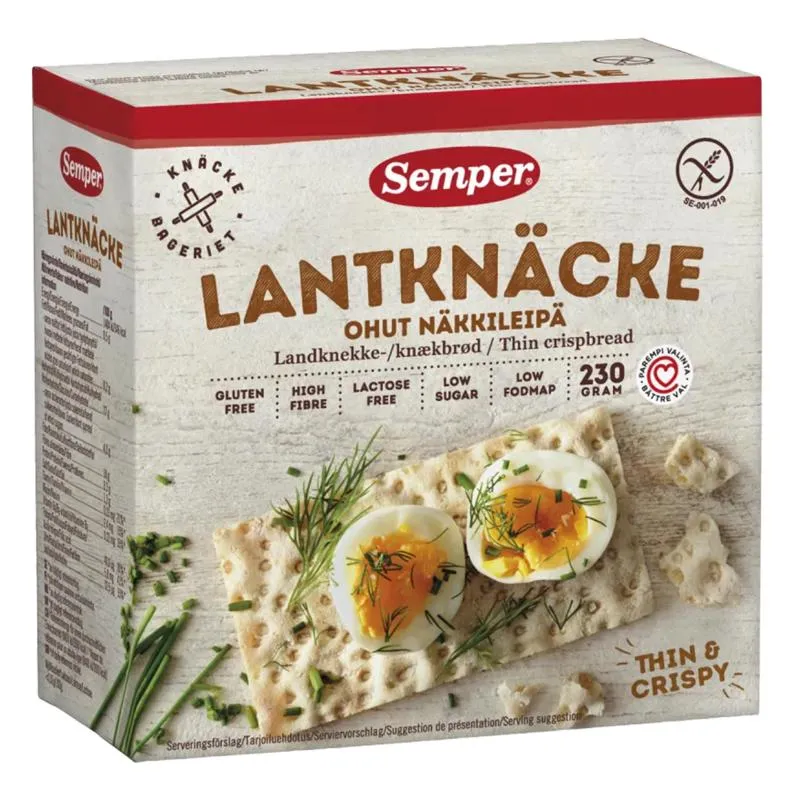 Semper Knackebrod Lantknacke Glutenvrij (230 gr)