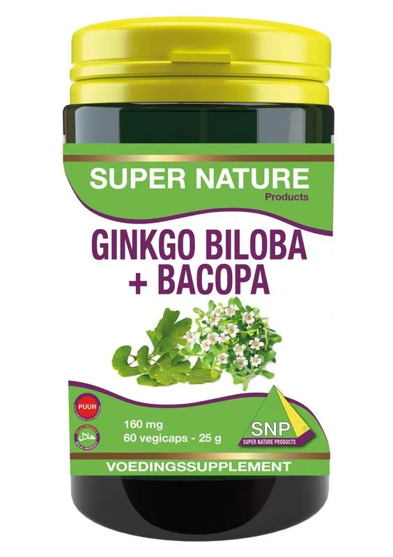 SNP Ginkgo Biloba met Bacopa (60 vega capsules)