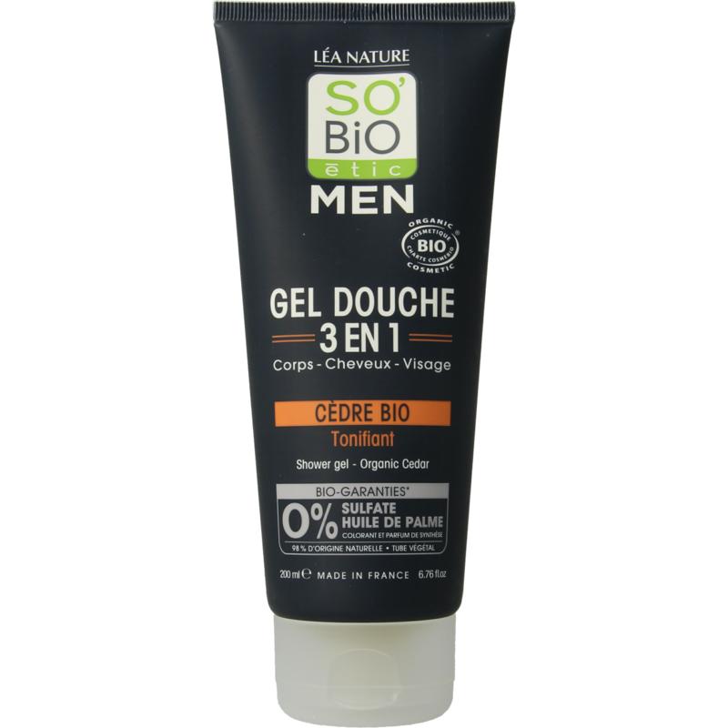 So Bio Etic Showergel For Men 3-in-1 Cedar (200 ml)