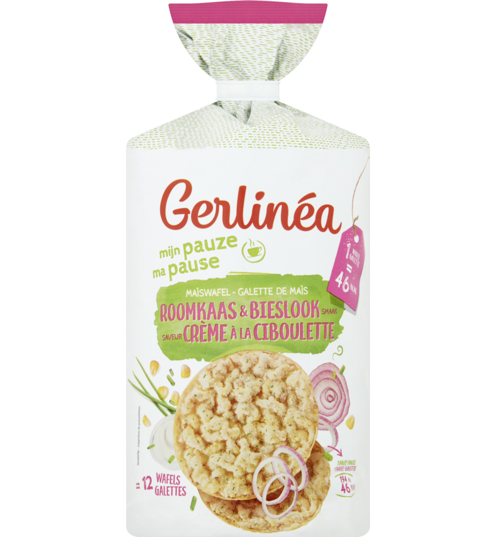 Gerlinéa Maiswafel zure room ui en bieslook (124 gr)