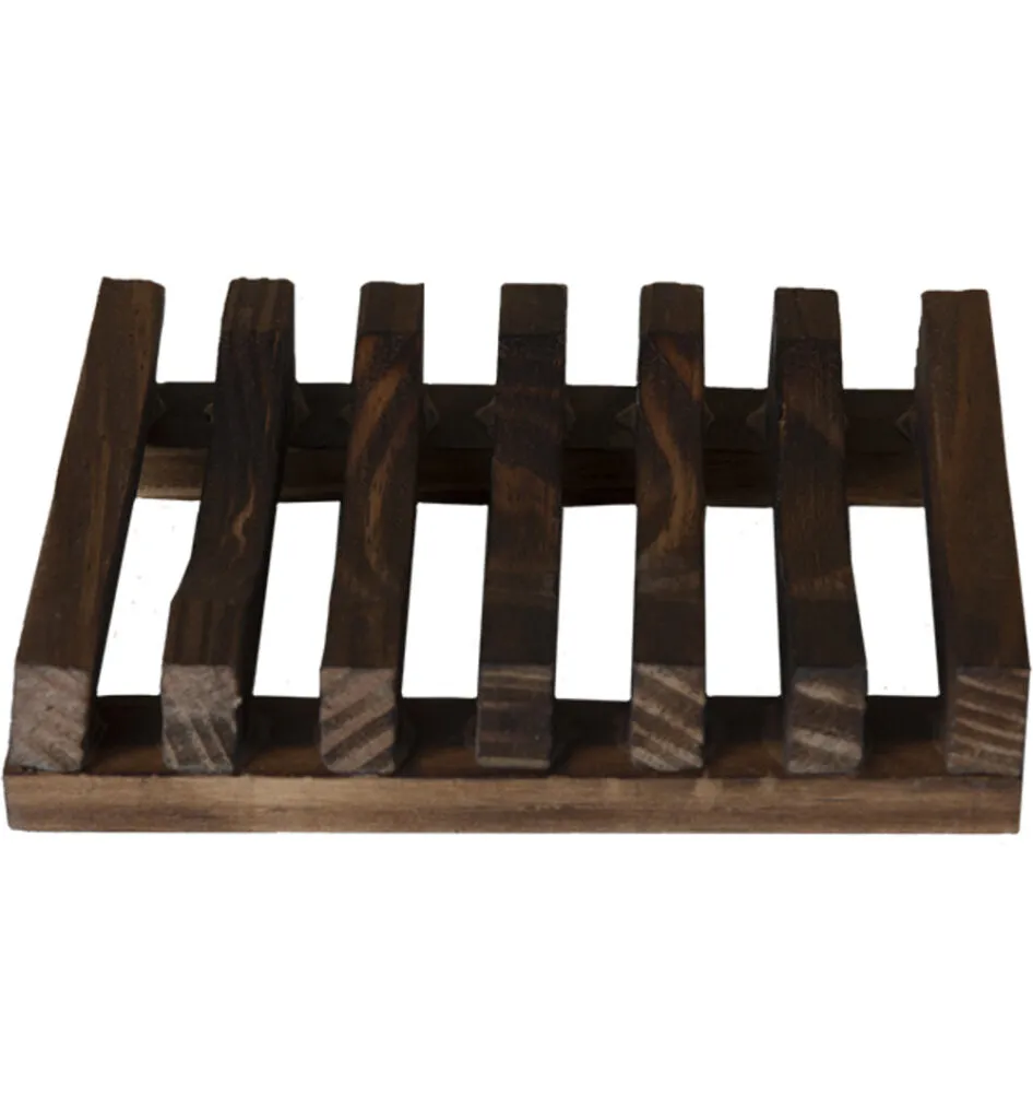 Happysoaps Shampoo bar/zeep houder van donker hout (1 stuk)