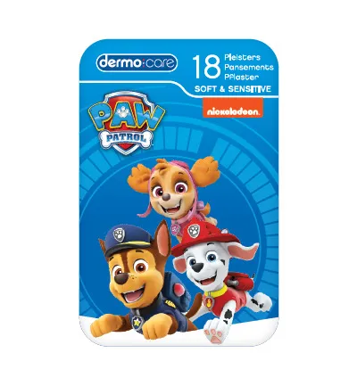 Dermo Care Paw Patrol pleisterblikje (18 stuks)