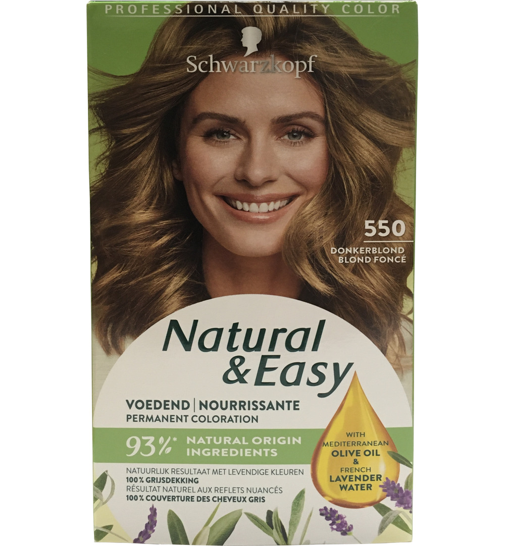 Schwarzkopf Natural & Easy 550 Satin Darkblond (1 stuk)