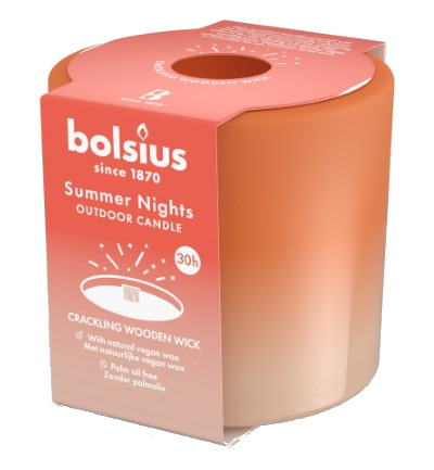 Bolsius Summer Nights glas 80/90 Ivoor (1 stuk)