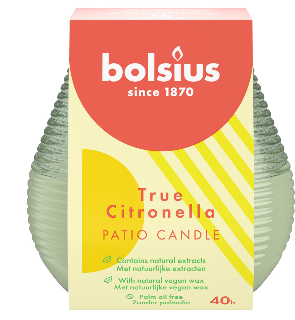 Bolsius True Citronella Patiolight 94/91green (1 stuk)