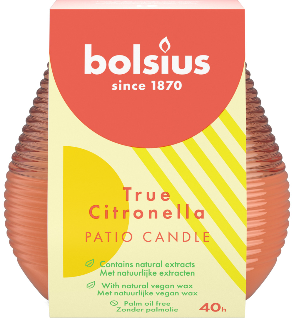 Bolsius True Citronella Patiolight 94/91 Earth (1 stuk)