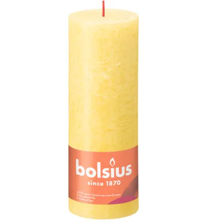 Bolsius Shine Rustiekkaars 190/68 Sunny Yellow (1 stuk)