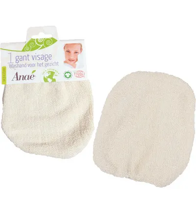 Anaé Make-Up Remover Handschoen Van Bio-Katoen, Gots Gecertificee (1 stuk)