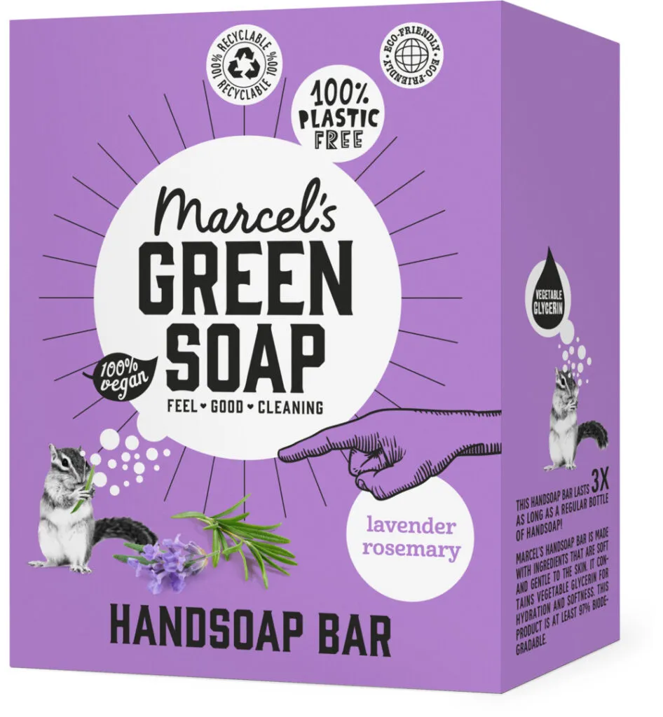 Marcel's Green Soap Handzeep Bar Lavendel & Rosemarijn (90 gr)