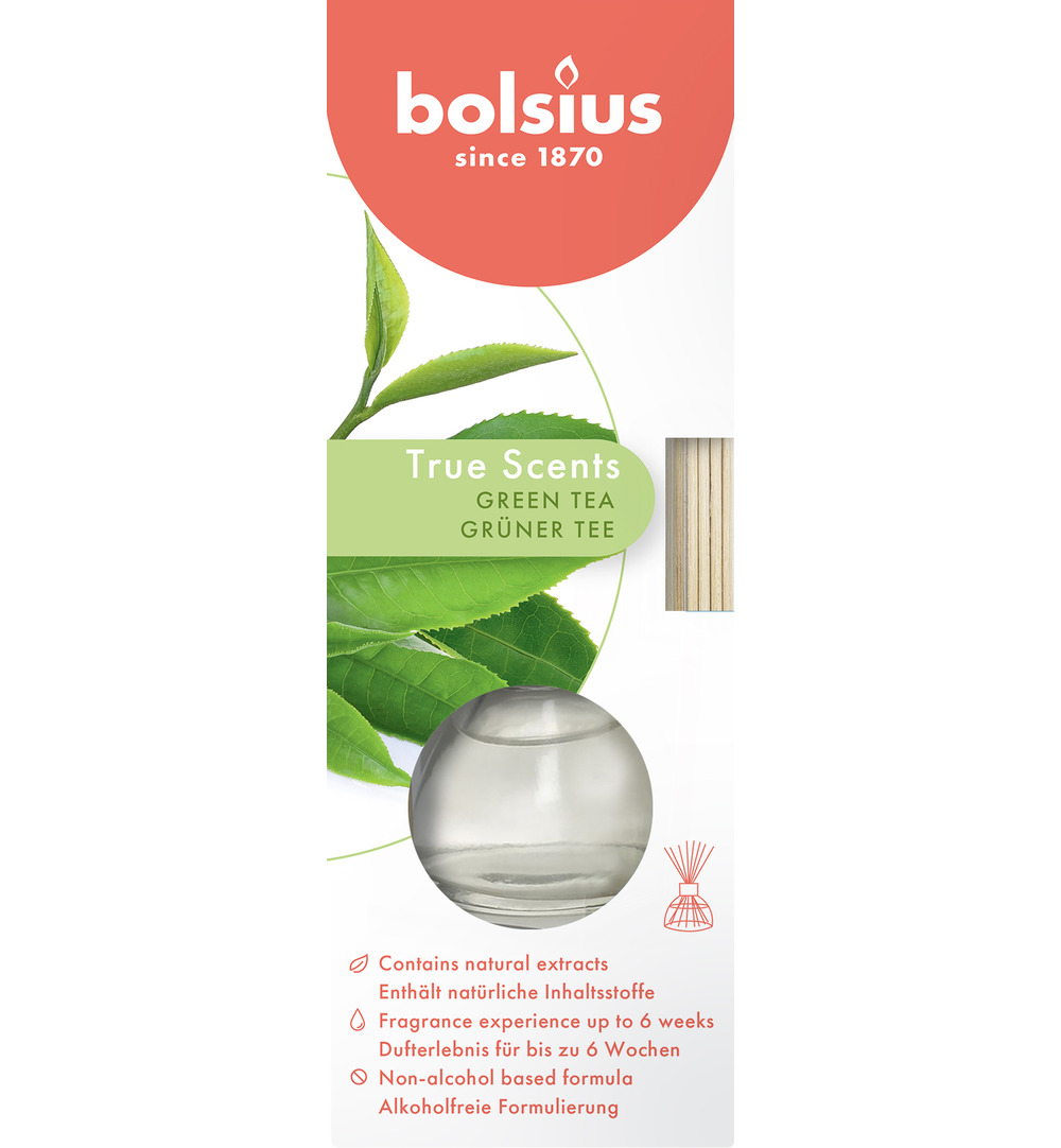 Bolsius True Scents geurverspreider Green Tea (45 ml)