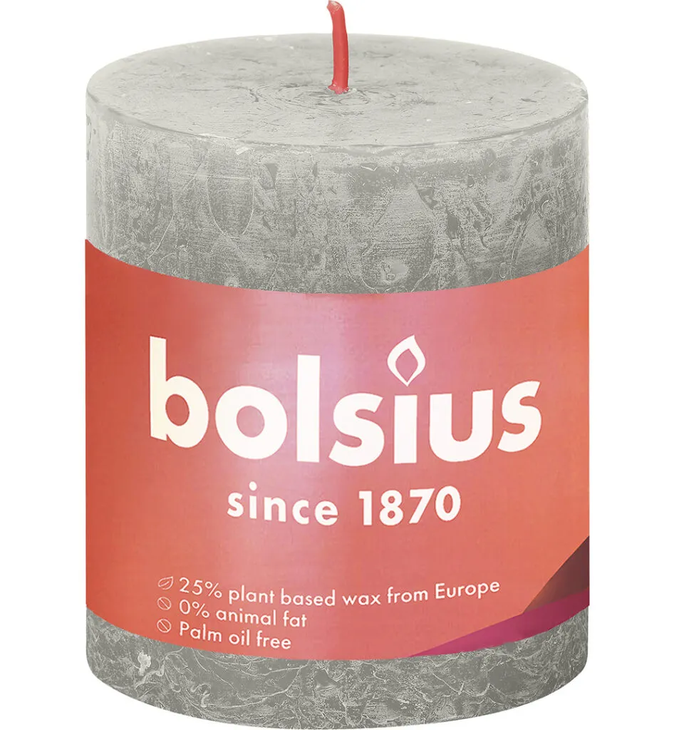 Bolsius Shine Rustiekkaars 80/68 Sandygrey (1 stuk)