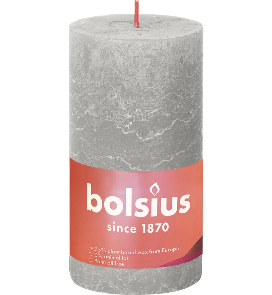 Bolsius Shine Rustiekkaars 130/68 Sandygrey (1 stuk)