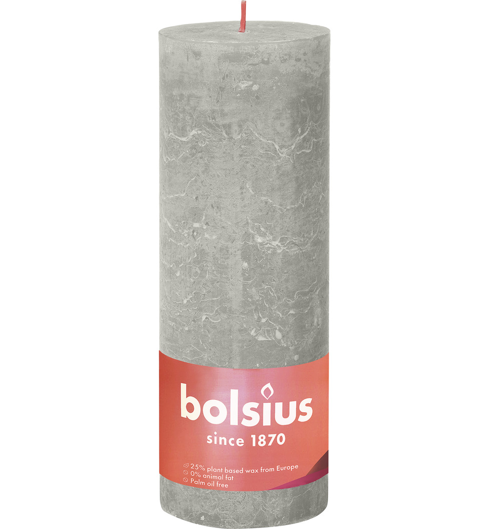 Bolsius Shine Rustiekkaars 190/68 Sandygrey (1 stuk)