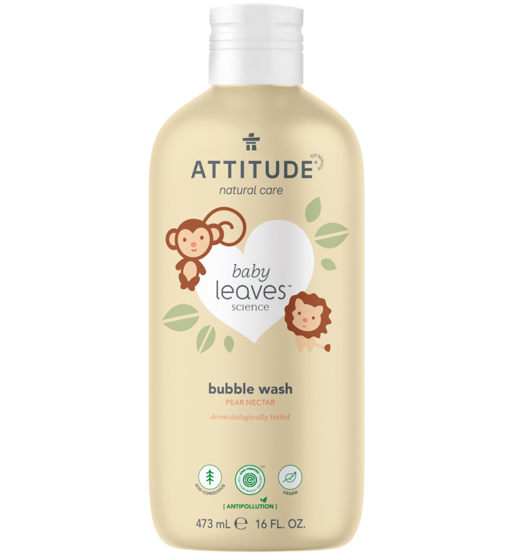 Attitude Little Leaves Bubbel zeep pear nectar (473 ml)