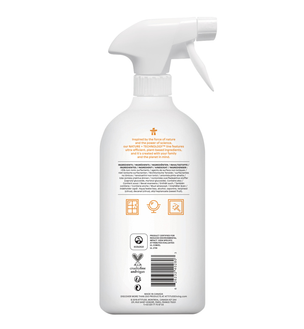 Attitude Nature+ Raam- En Spiegelreiniger Spray (800 ml) - image 3