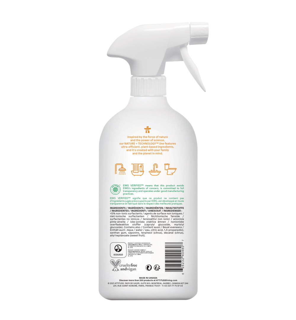 Attitude Nature+ Badkamerreiniger Spray Citrus Zest (800 ml) - image 3