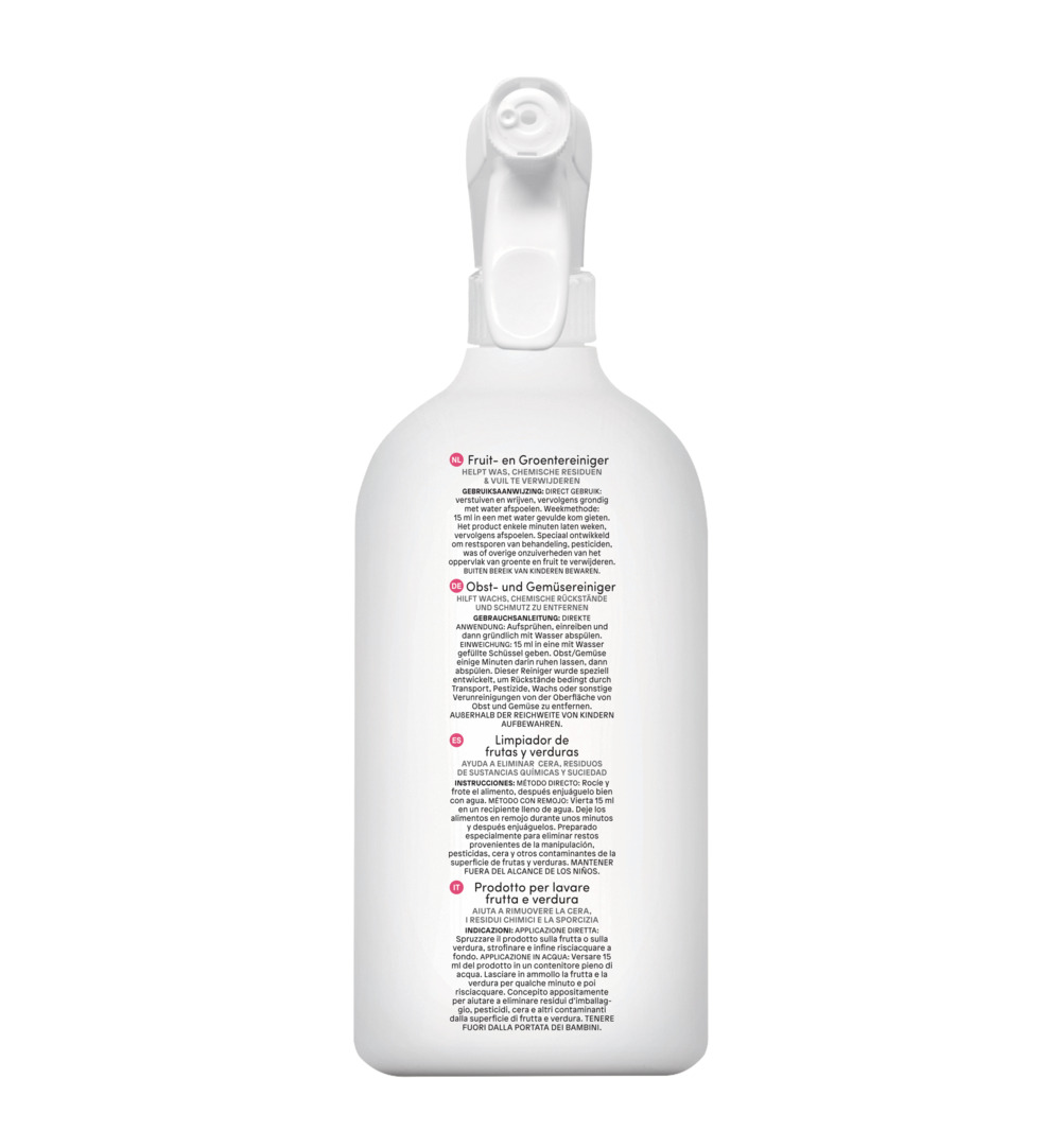 Attitude Nature+ Fruit en Groente Reiniger (800 ml) - image 2