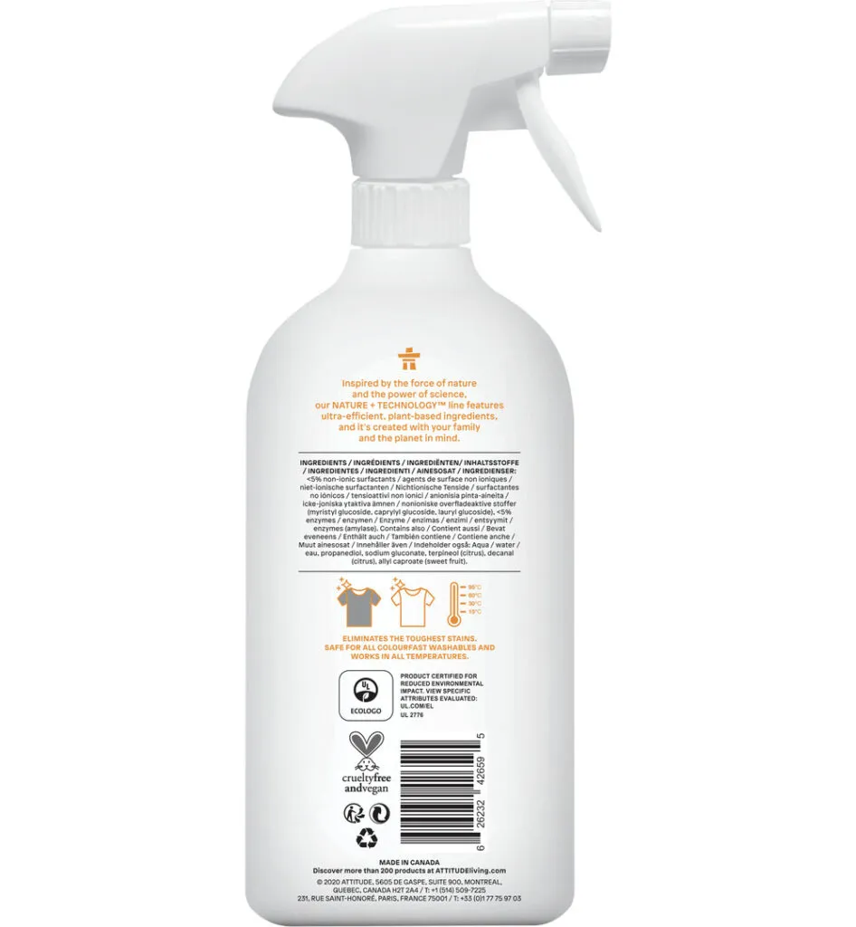 Attitude Nature+ Vlekverwijderaar (800 ml)