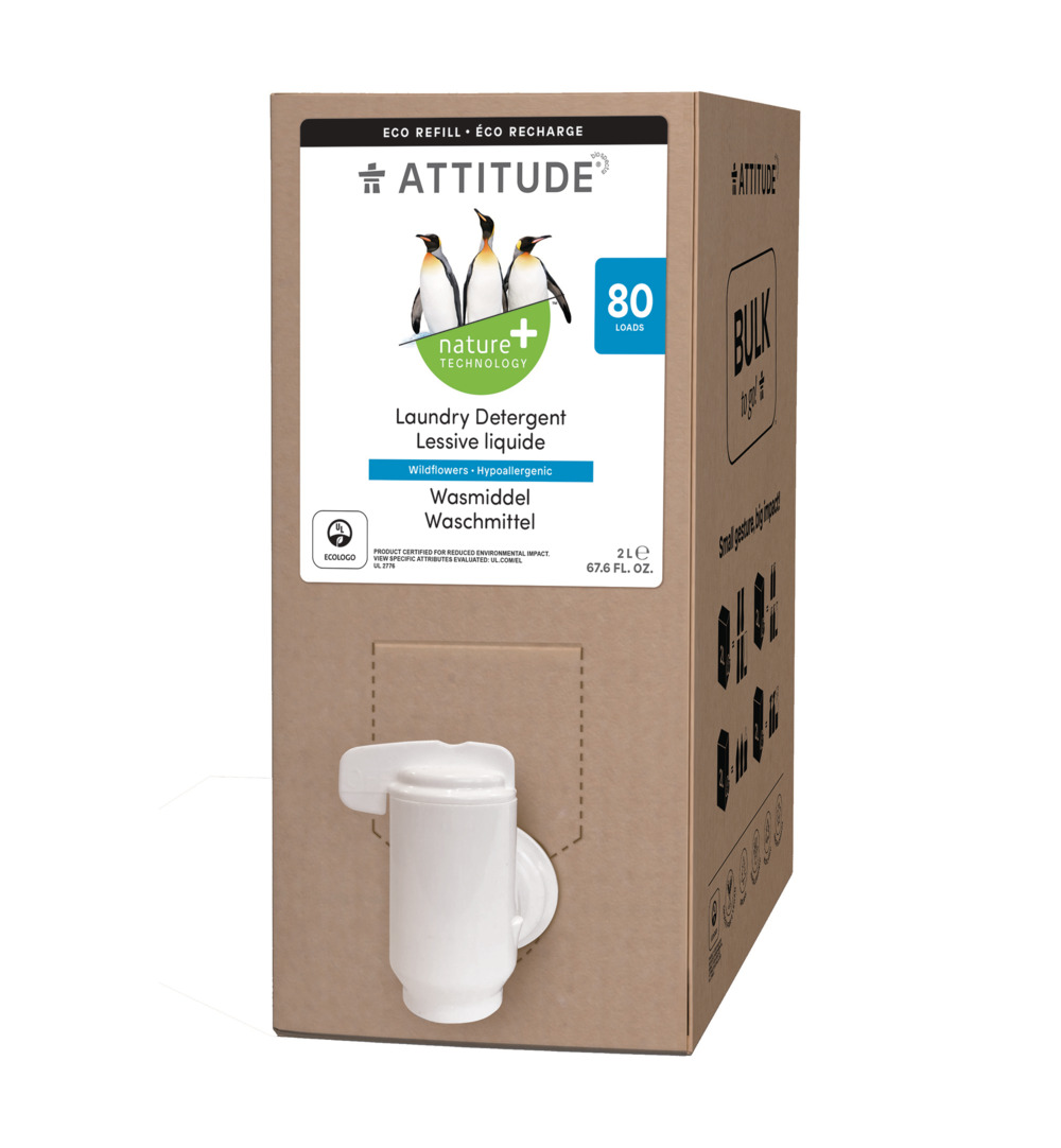Attitude Nature+ Bulk2Go Vloeibaar Wasmiddel 80 Beurten Wild Flowers (2000 ml)