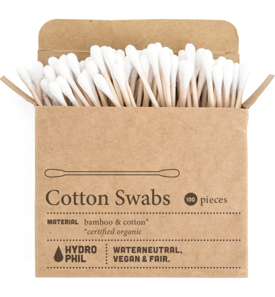 Hydrophil Wattenstaafjes Van Bamboe En Bio-Katoen (100 stuks)