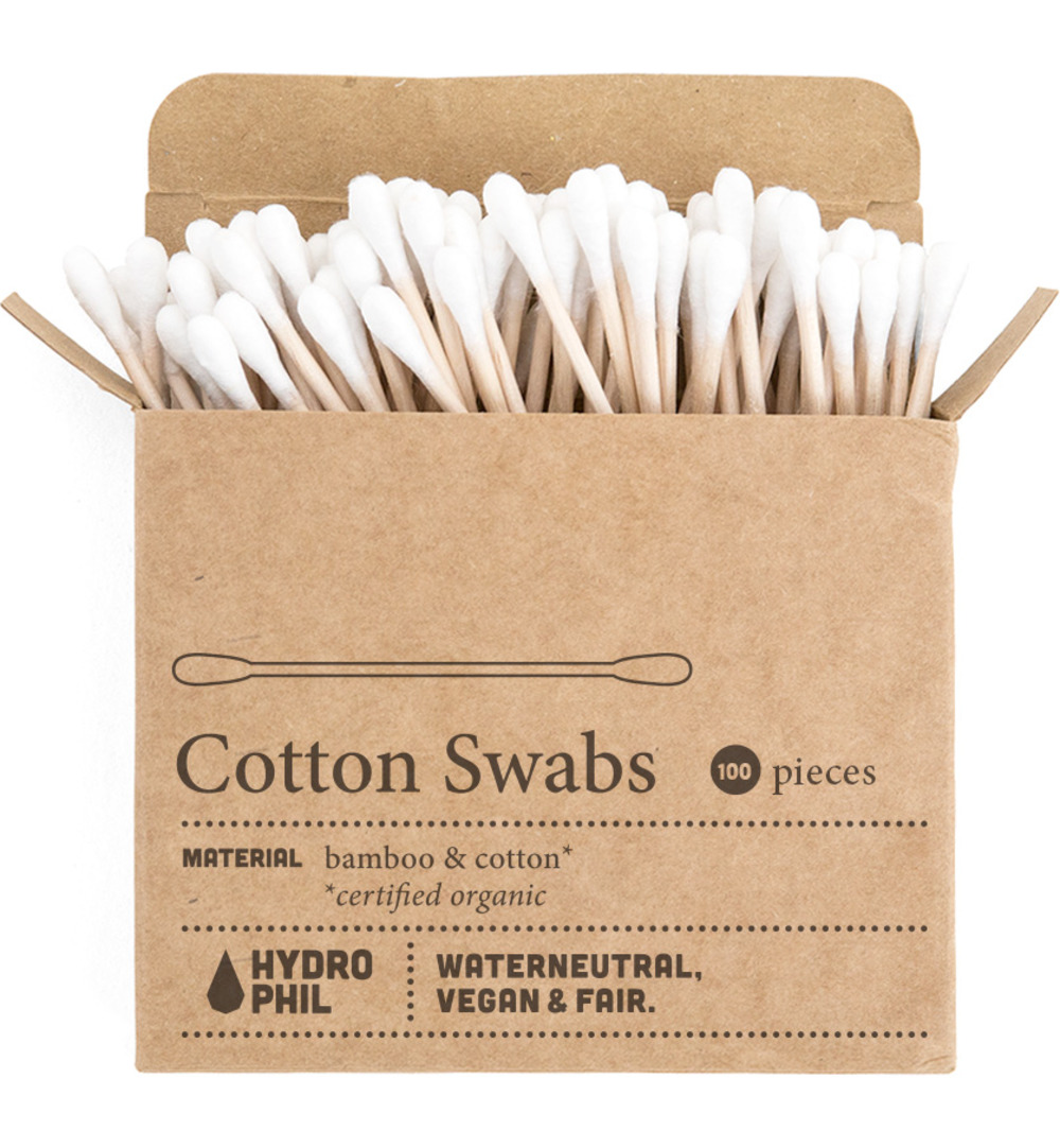 Hydrophil Wattenstaafjes Van Bamboe En Bio-Katoen (100 stuks)