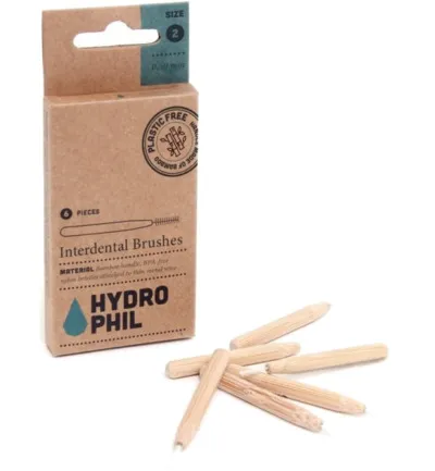 Hydrophil Tandenragers 0,50mm met bamboe handvat en nylon van castorol (6 stuks)