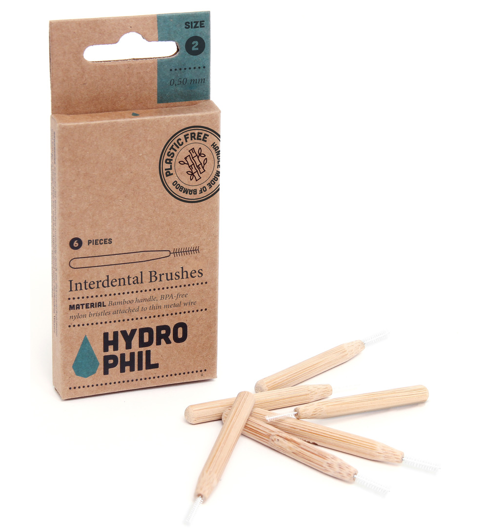 Hydrophil Tandenragers 0,50mm met bamboe handvat en nylon van castorol (6 stuks) - image 2