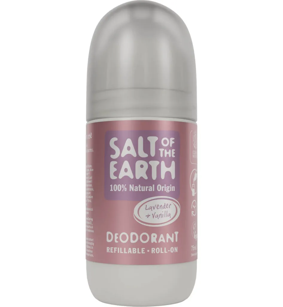 Salt Of The Earth Natural Deodorant Roll On, Lavender & Vanilla (75 ml)